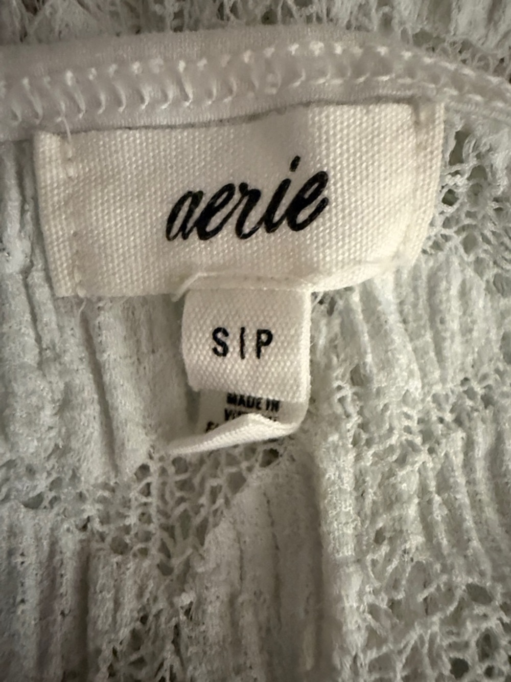 White Crochet Cold Shoulder Tank Top with matching Shorts. - Picture 6 of 6